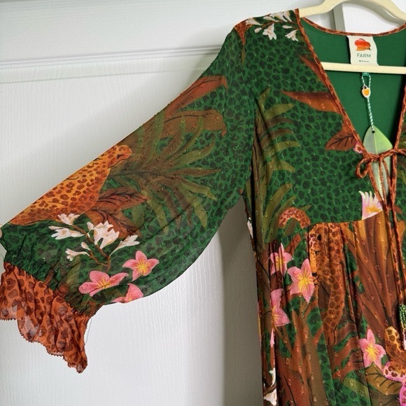 Farm Rio Maxi Dress Tropical Pattern - Picture 4 of 12